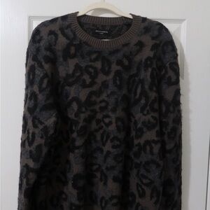 AllSaints Cheetah Print Mohair Sweater—Size Large 🐆✨